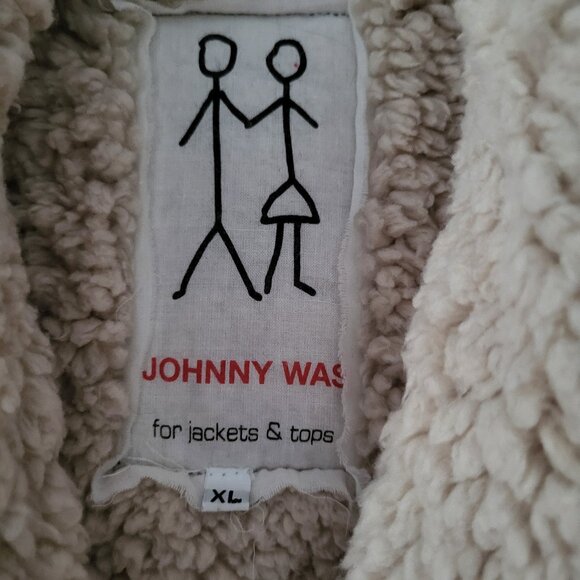 Johnny Was Sherpa Shearling Faux Fur Jacket - Picture 3 of 8